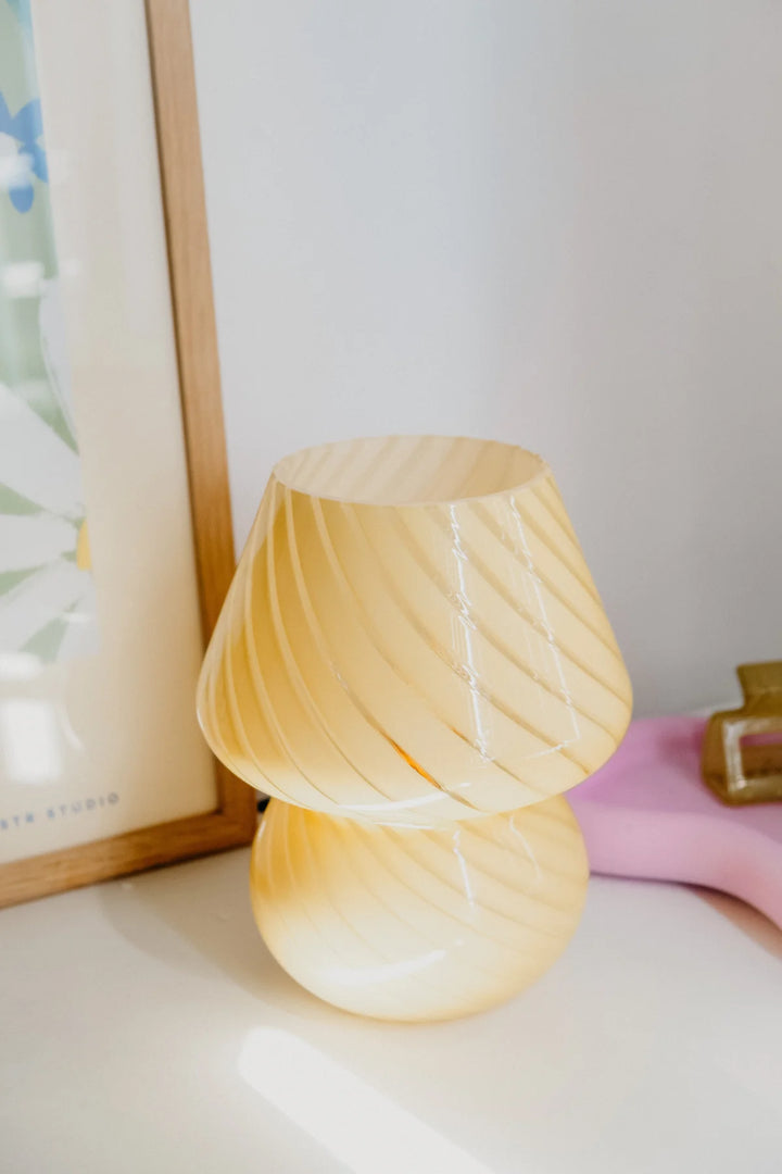 Retro Glass Bedside Table Lamp
